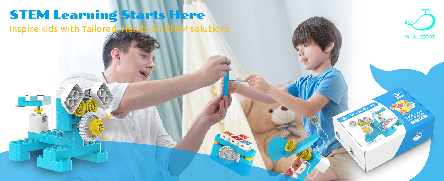 whalesbot coding robot stem kit building toy education toys kids gift toy  science kit  2 3 4 5 6 